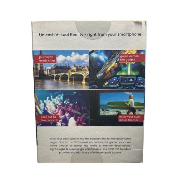 EVO Next Virtual Reality Headset For Smartphones Online Gaming Movies for Kids - Picture 3 of 4